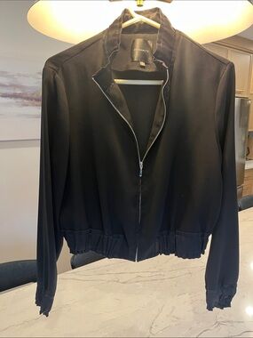 Dynamite Black Bomber with Elastic Hem